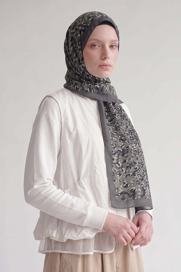 LevidorMint Yeşili Leopar Dokulu Sport Şal