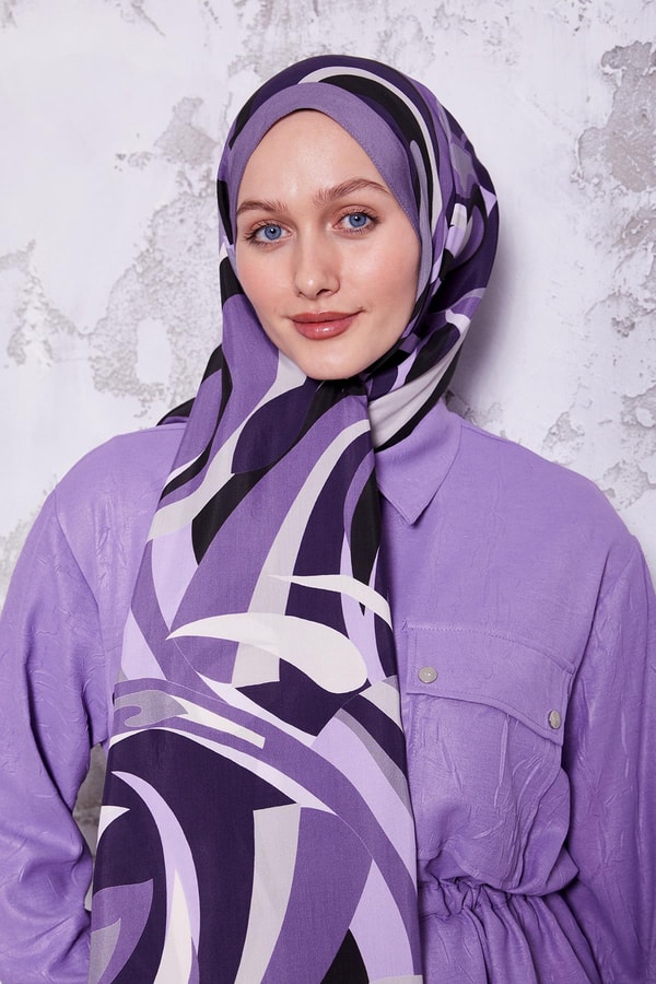 LevidorMor Damla Desen Royal Şal