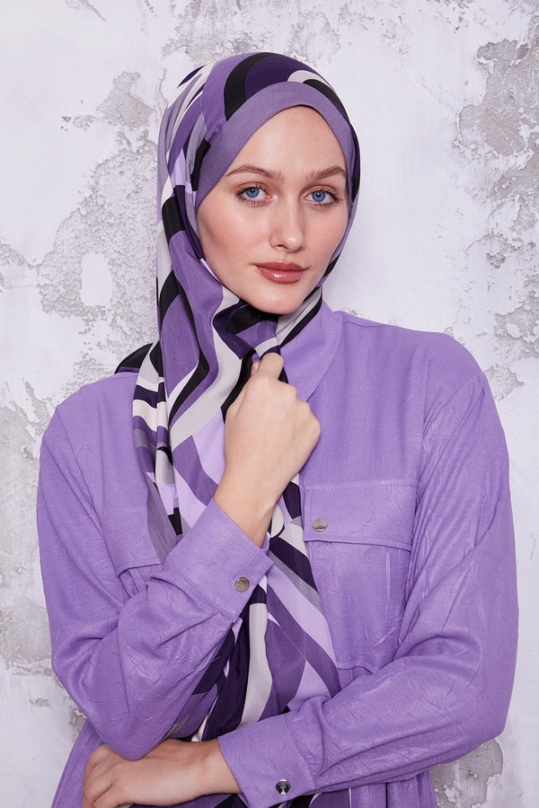 LevidorMor Damla Desen Royal Şal