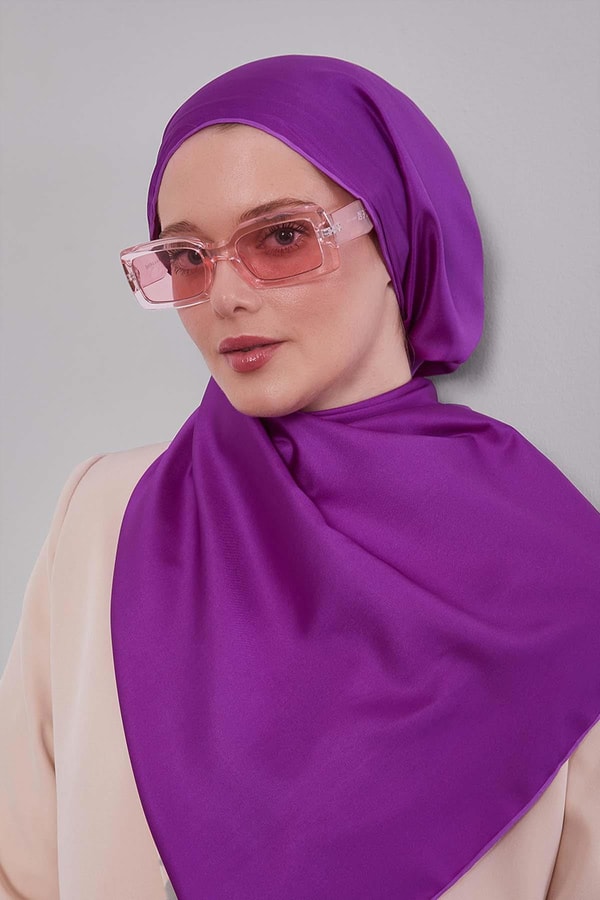 LevidorMor Düz Renk Trend Twill Eşarp