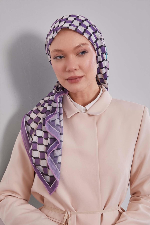 LevidorMor Küp Desen Soft Eşarp