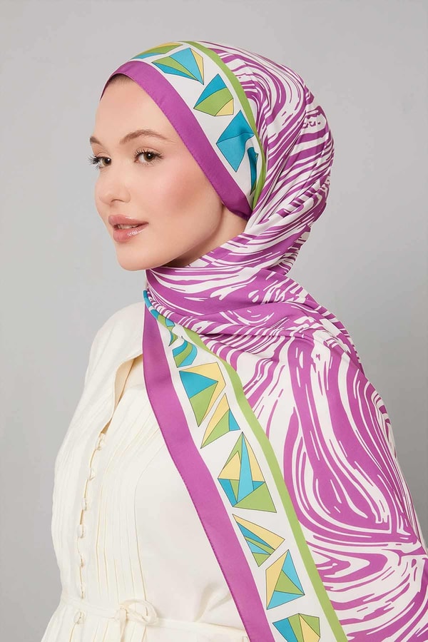 LevidorMor Zebra Desen Club Şal