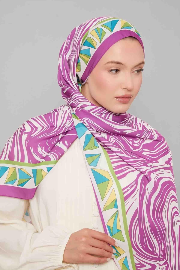 LevidorMor Zebra Desen Club Şal