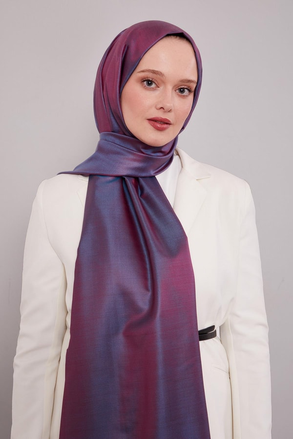 LevidorMorcivert İpek Şal