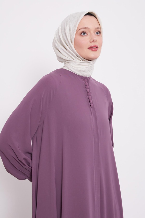 LevidorMürdüm Düğme Kapamalı Ferace