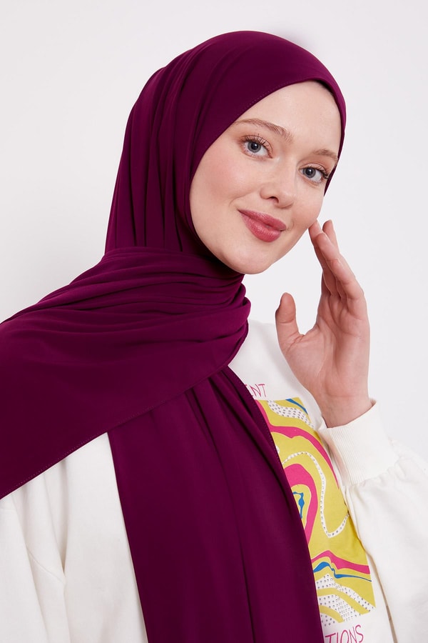 LevidorMürdüm Düz Sandy Şal