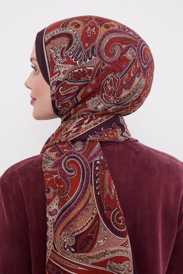 LevidorMürdüm Etnik Desen Royal Şal