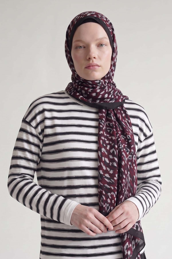 LevidorMürdüm Leopar Dokulu Sport Şal