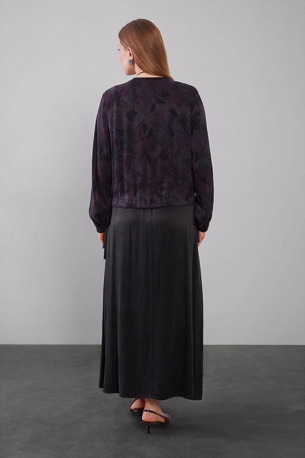 LevidorMürdüm Mini Fırfır Detaylı Cupra Etek Takım