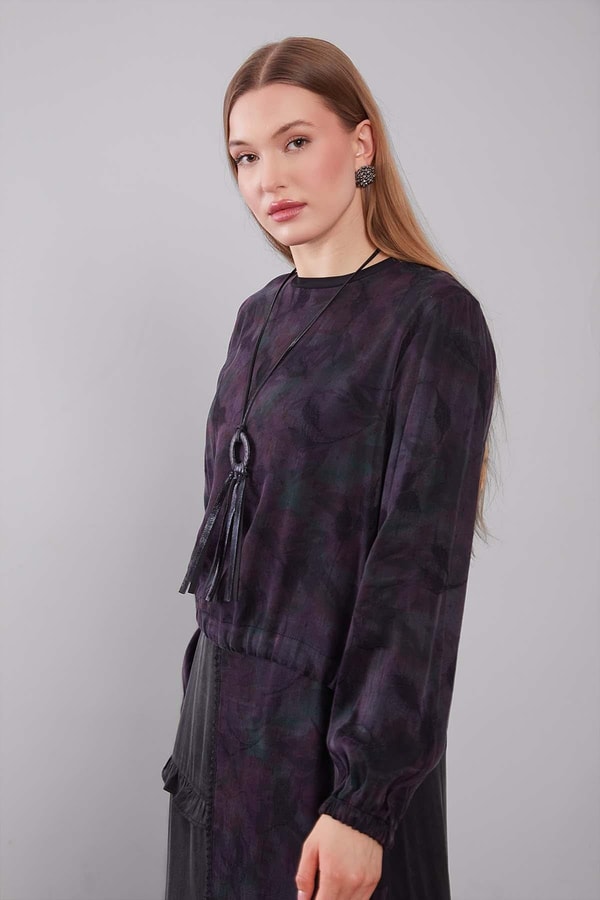 LevidorMürdüm Mini Fırfır Detaylı Cupra Etek Takım