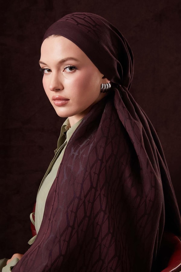 LevidorMürdüm Sarmal Desen Naia Jakar Şal