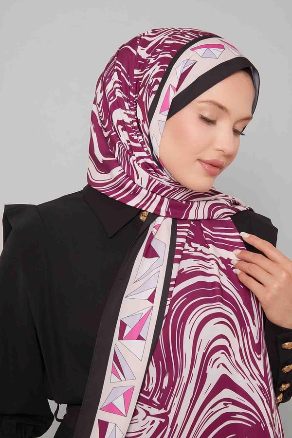 LevidorMürdüm Zebra Desen Club Şal