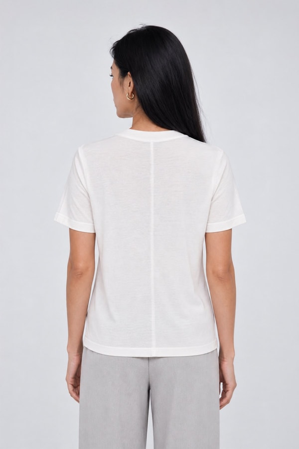 LevidorNakış İşlemeli T-Shirt Beyaz