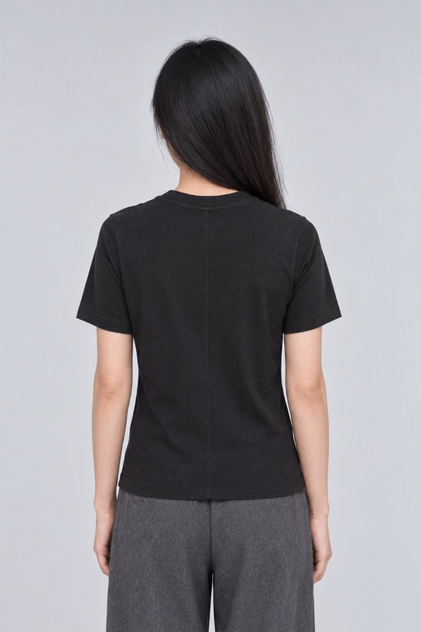 LevidorNakış İşlemeli T-Shirt Siyah