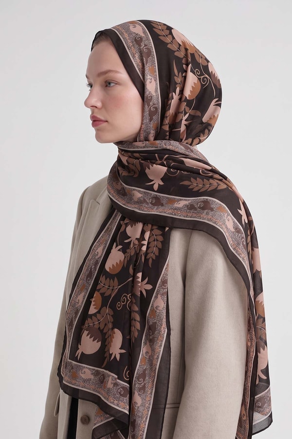 LevidorNar Desenli Royal Şal Camel
