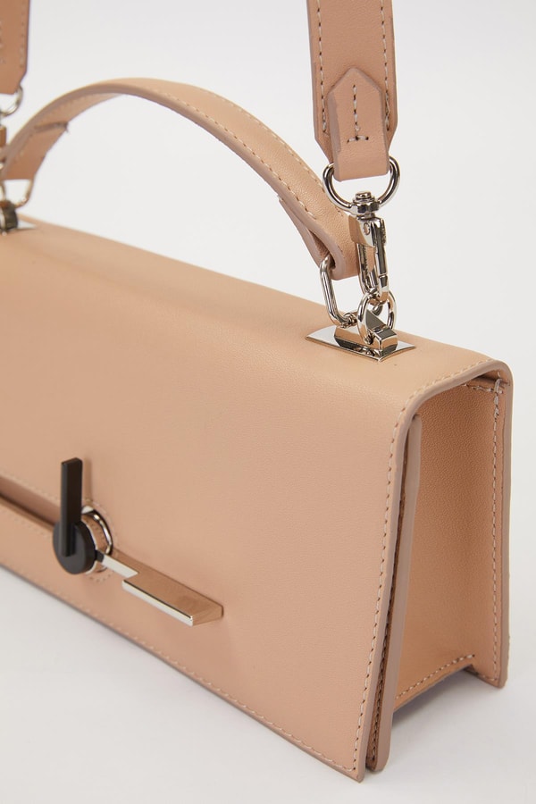 LevidorNude Çevirmeli Kilitli Omuz Çantası