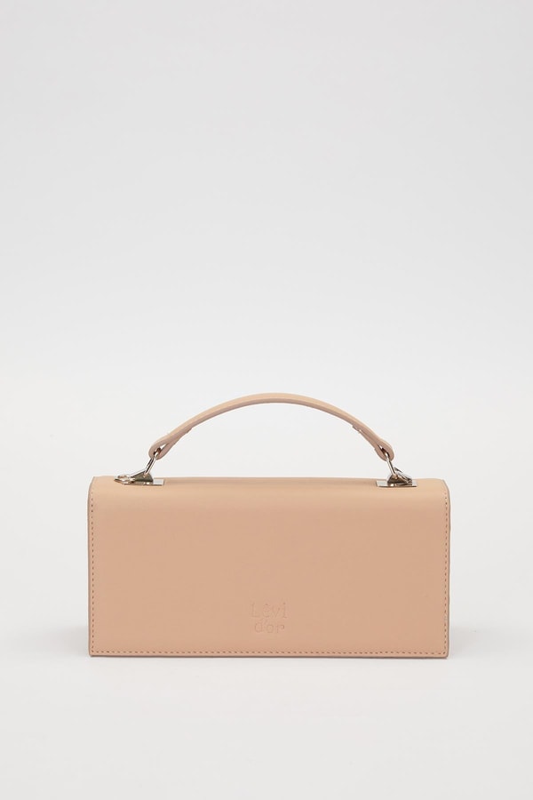 LevidorNude Çevirmeli Kilitli Omuz Çantası