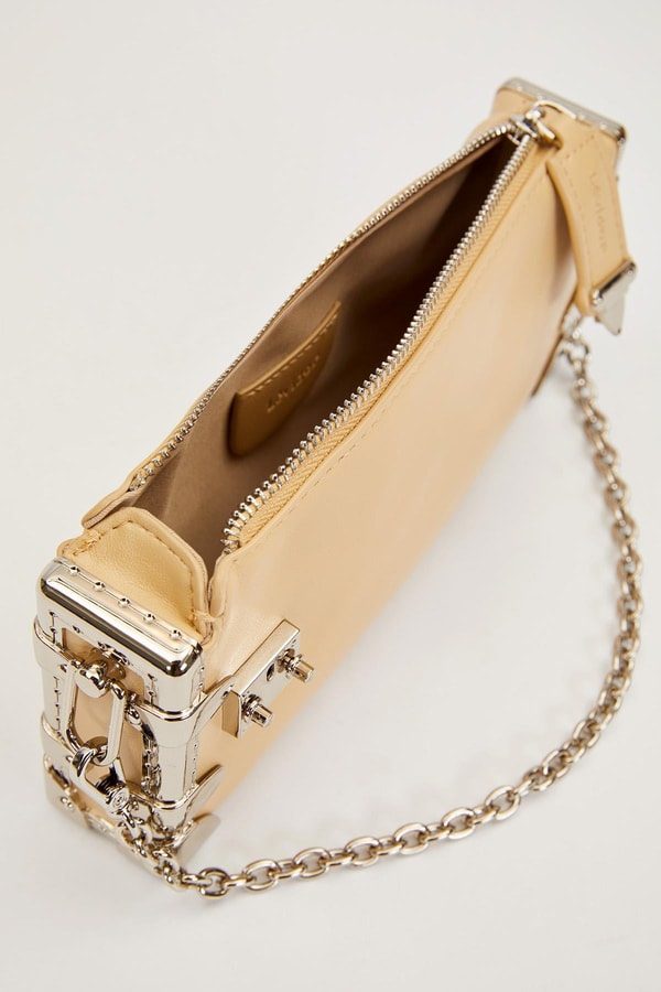 LevidorNude Metal Köşeli Omuz Çantası