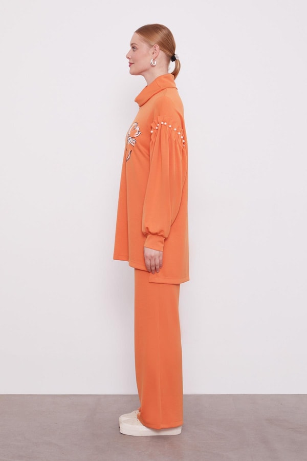 LevidorOranj İnci Kol Detaylı Spor Takım