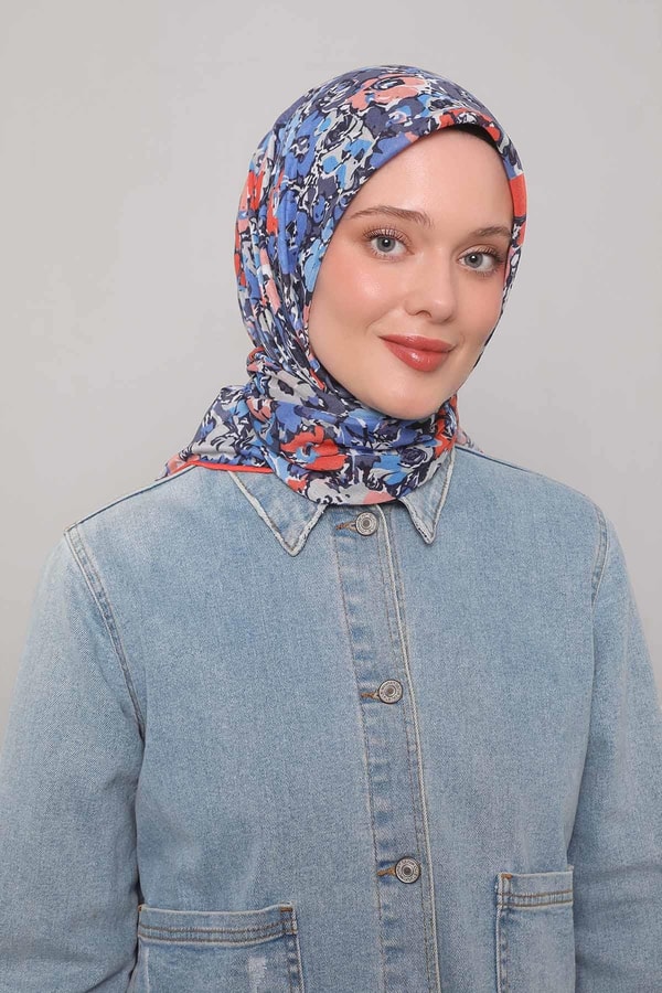 LevidorOranj Yonca Desen Soft Eşarp