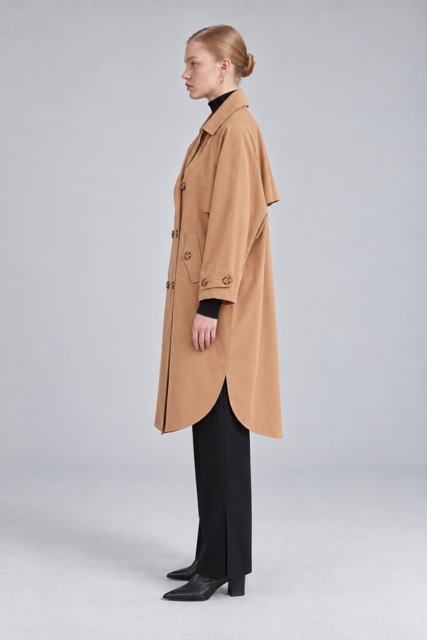 LevidorOversize Trençkot Camel