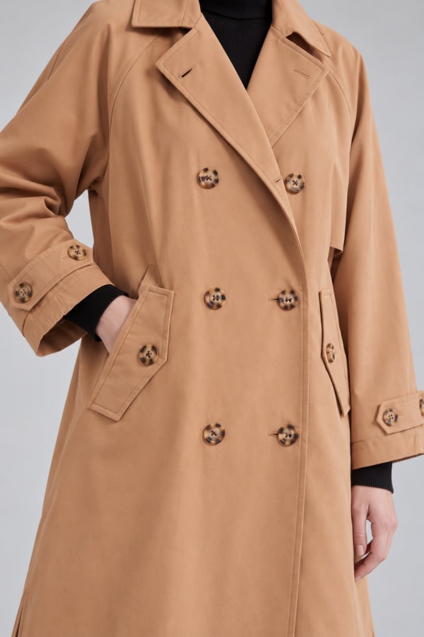LevidorOversize Trençkot Camel