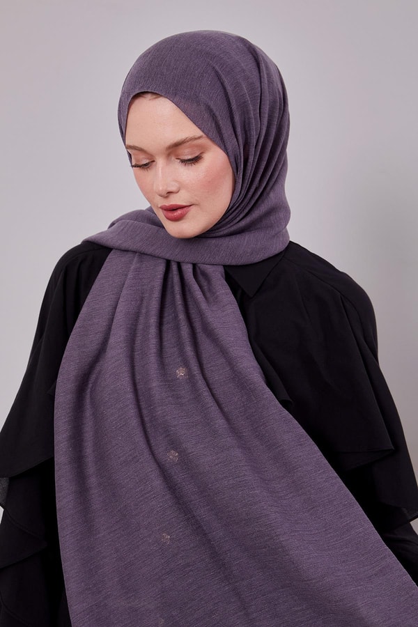 LevidorPatlıcan Moru Arlyn Düz Şal