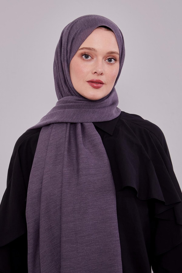 LevidorPatlıcan Moru Arlyn Düz Şal