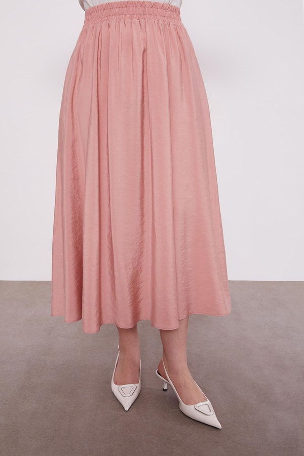 LevidorPembe Cep Boncuk Papatya Detaylı Etek Takım