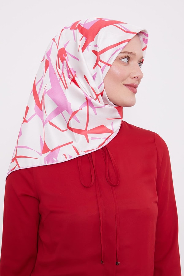 LevidorPembe Crack Desen Trend Twill Eşarp