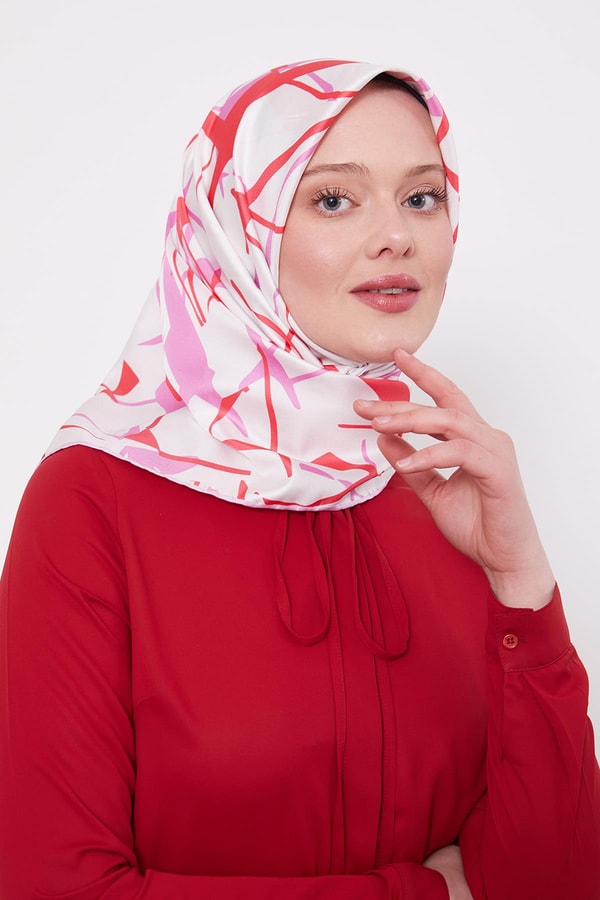 LevidorPembe Crack Desen Trend Twill Eşarp