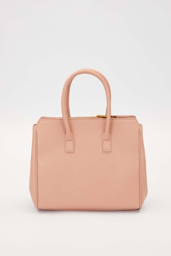 LevidorPembe Deri Aksesuar Detaylı El Çantası