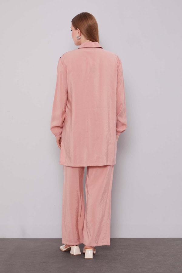 LevidorPembe File Baskılı İkili Takım