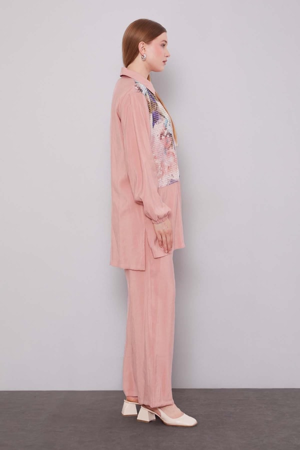 LevidorPembe File Baskılı İkili Takım