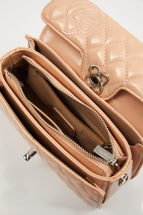 LevidorPembe Gül Baskılı El Çantası