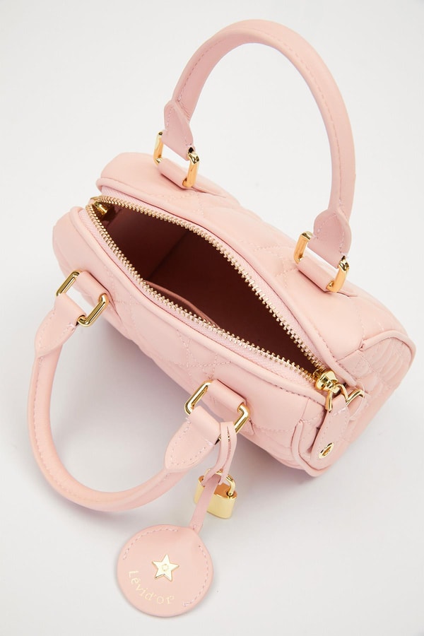 LevidorPembe Kilit Aksesuar Detaylı El Çantası