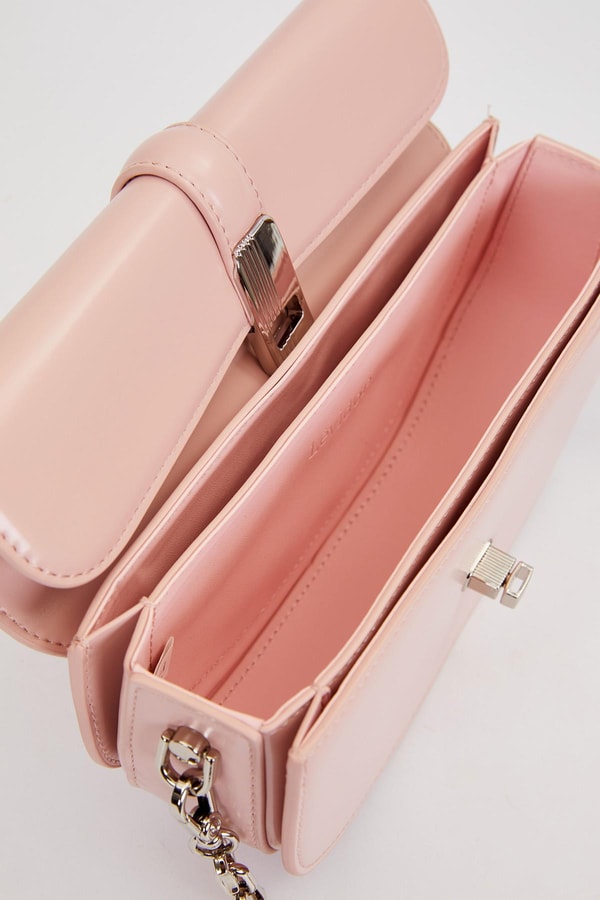 LevidorPembe Metal Detaylı Omuz Çantası