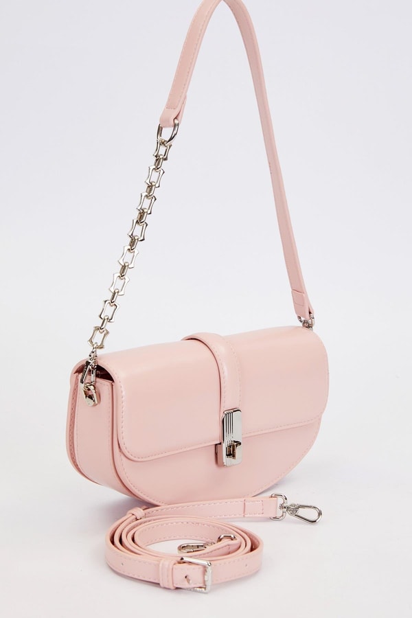 LevidorPembe Metal Detaylı Omuz Çantası