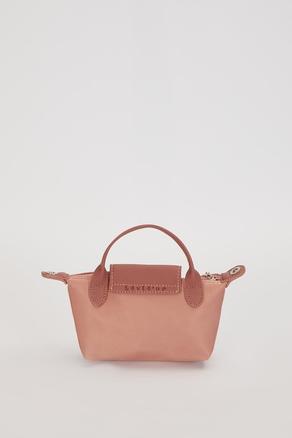 LevidorPembe Mini Boy Deri Kapak Detaylı El Çantası