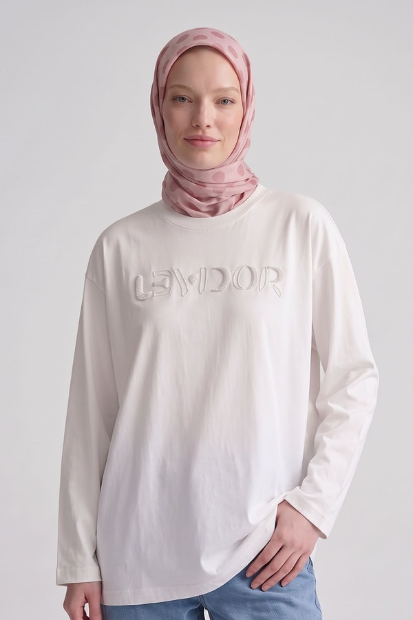 LevidorPuantiyeli Twill İpek Eşarp Pembe