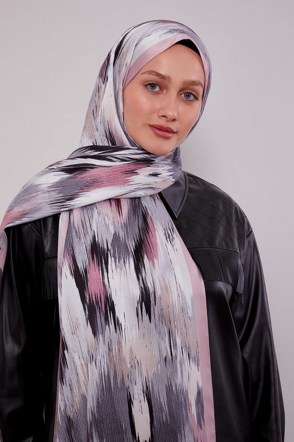 LevidorPudra Alacalı Desen Twill Şal
