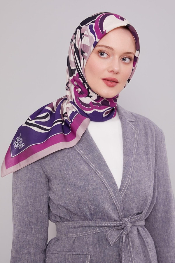 LevidorPudra Çiçek Dalı Aura Eşarp