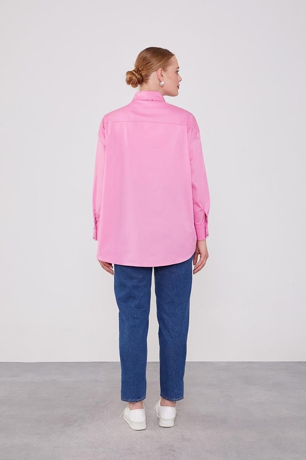 LevidorPudra Düğme Detaylı Gömlek