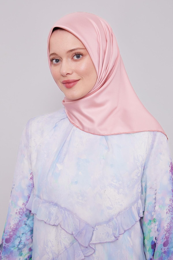 LevidorPudra Düz Renk Trend Twill Eşarp