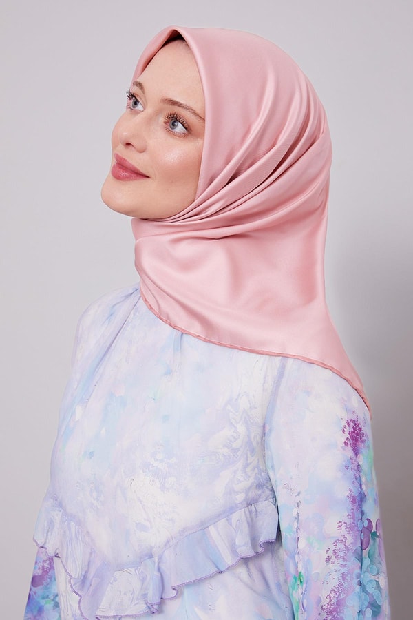 LevidorPudra Düz Renk Trend Twill Eşarp