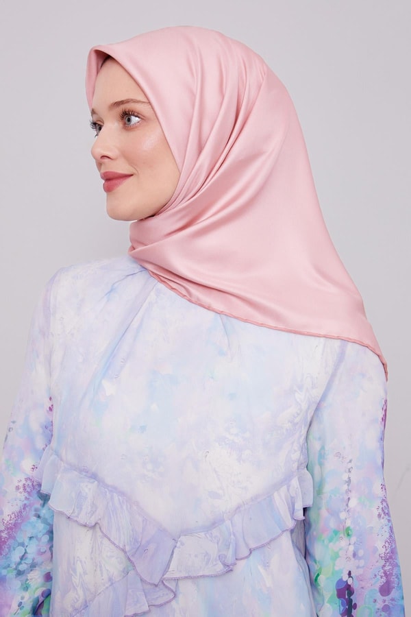 LevidorPudra Düz Renk Trend Twill Eşarp