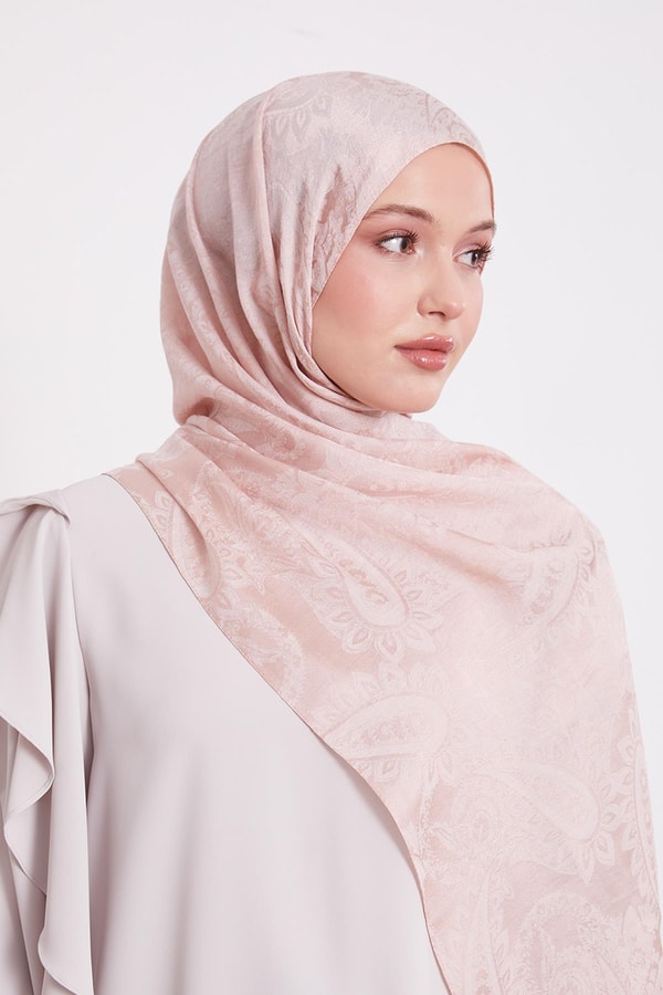 LevidorPudra Etnik Desen İtalyan Jakar Şal