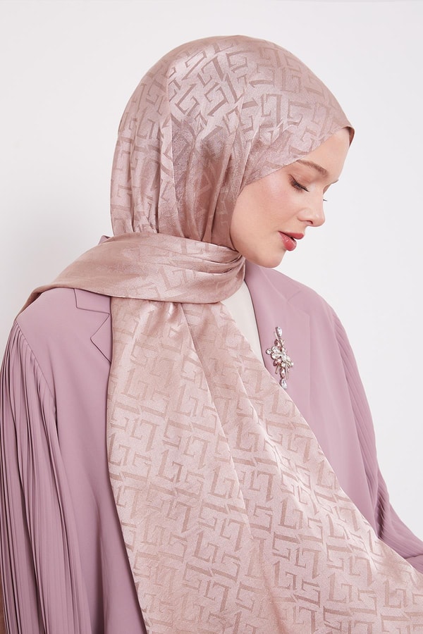 LevidorPudra L Desen İtalyan Jakar Şal