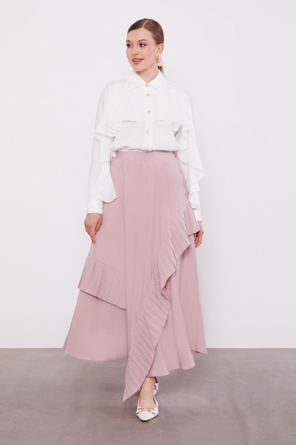 LevidorPudra Pilise Detaylı Etek