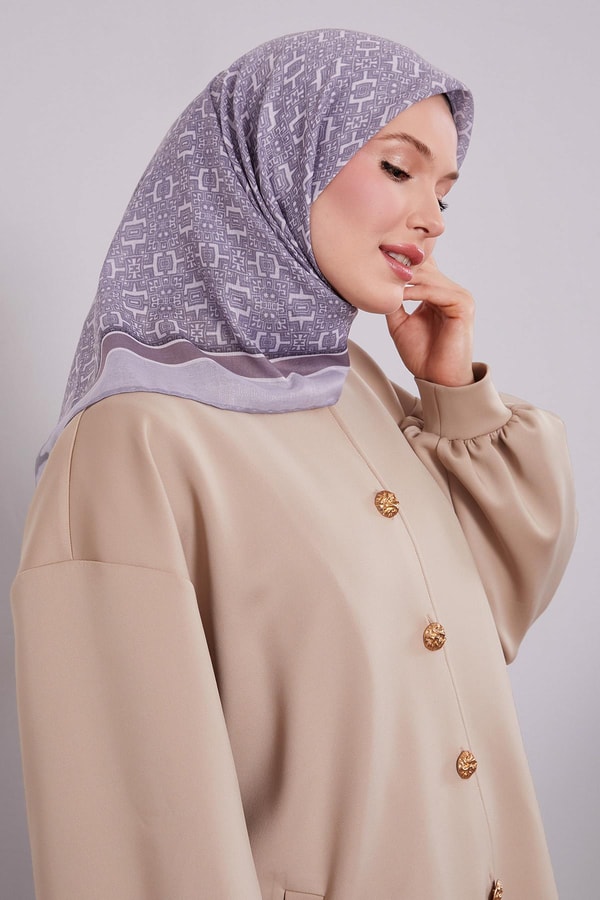 LevidorPudra Puzzle Desen Soft Eşarp